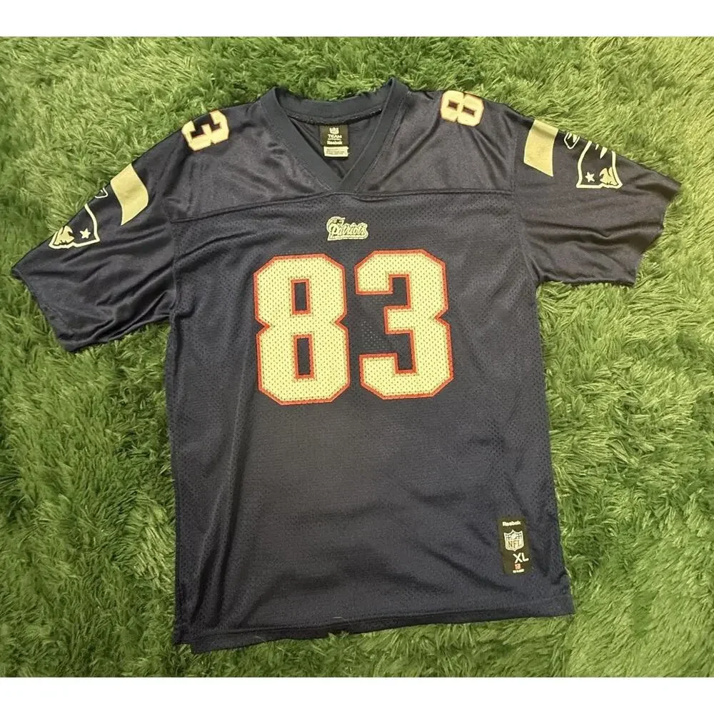Reebok NFL New England Patriots Wes Welker #83 Jersey Youth XL 18-20 Navy Blue